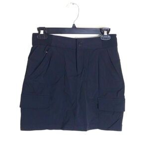 Athleta ladies nylon black mini skort skirt size 0